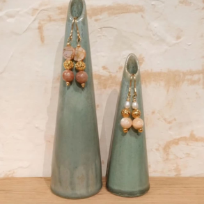 Øreringe med ferskvandsperler